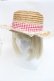画像1: Angelic Pretty / LovelyチェックストローHat  オフｘ赤 S-25-05-22-011-AP-AC-AS-ZS (1)