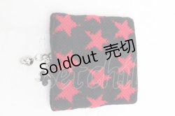 画像2: PEACE NOW / 星柄チェーンリストバンド  黒ｘ赤 S-25-05-22-002-PU-ZA-HR-ZS