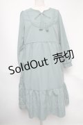 axes femme / 連リボンレース切替ワンピース  グリーン S-25-05-22-021-AX-OP-HR-ZS