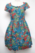 Jane Marple / springガーデンプリントのハイウエストホルターサンドレス  ブルー S-25-05-22-024-JM-SK-HR-ZS