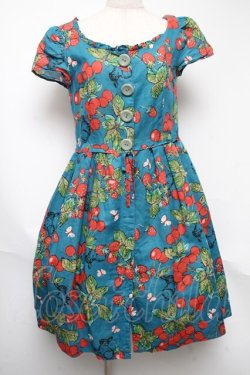 画像1: Jane Marple / springガーデンプリントのハイウエストホルターサンドレス  ブルー S-25-05-22-024-JM-SK-HR-ZS