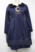 DearMyLove / 月刺繍ドリーミーワンピース  紺 S-25-05-22-028-EL-OP-HR-ZS