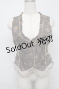 axes femme / ゴブラン柄ベスト  ブラウン S-25-05-23-048-AX-TO-AS-ZS