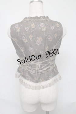 画像2: axes femme / ゴブラン柄ベスト  ブラウン S-25-05-23-048-AX-TO-AS-ZS