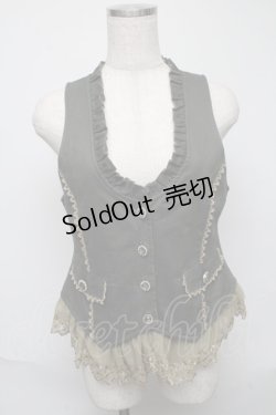 画像1: axes femme / ビジューボタンベスト  カーキ S-25-05-23-049-AX-TO-AS-ZS