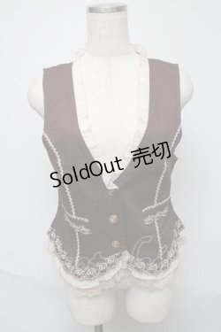 画像1: axes femme / 綿クラシックベスト  ブラウン S-25-05-23-050-AX-TO-AS-ZS