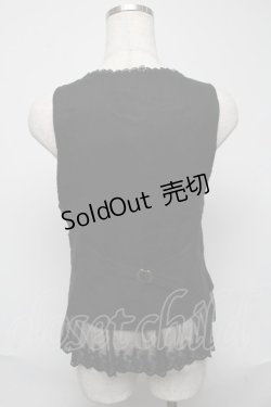 画像2: axes femme / はしごレースベスト  黒 S-25-05-23-054-AX-BL-AS-ZS