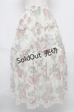 画像1: axes femme / 花柄ロングスカート  オフ S-25-05-23-057-AX-SK-AS-ZS