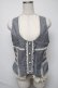 画像1: axes femme / レース配色ベスト  ブルー S-25-05-23-060-AX-BL-AS-ZS (1)