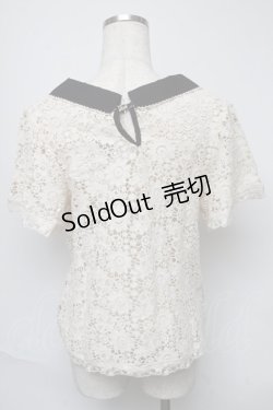 画像2: axes femme / 総レース衿付きトップス  オフ S-25-05-23-010-AX-BL-AS-ZS