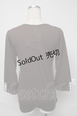 画像2: axes femme / リボン付き七分袖インナープルオーバー  ブラウン S-25-05-23-012-AX-TO-AS-ZS