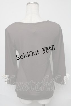 画像2: axes femme / リボン付き七分袖インナープルオーバー  ブラウン S-25-05-23-013-AX-TO-AS-ZS