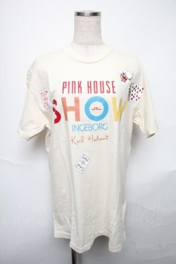 画像1: Karl Helmut / ロゴｘトランププリントTシャツ  キナリ S-25-05-23-002-EL-TO-HR-ZS