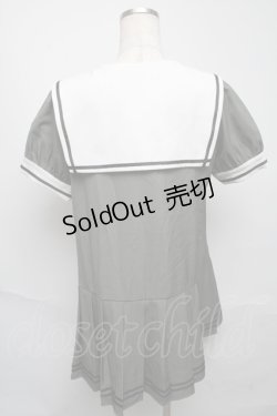 画像2: Amavel / 配色セーラーワンピース  カーキ S-25-05-23-023-CA-OP-HR-ZS