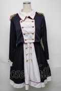 Amavel / Royal Palace Fanfareミドル丈ワンピース  ネイビー S-25-05-23-029-CA-OP-HR-ZS