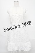 axes femme / コットン刺繍ワンピース  白 S-25-05-23-033-AX-OP-AS-ZS