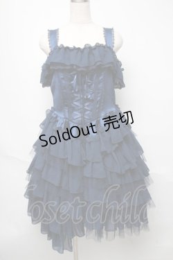 画像1: Vallee lys / 【プラスサイズ】ノネットジャンパースカート XL ネイビー S-25-05-23-038-GO-OP-HR-ZS