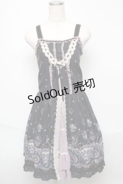 画像1: axes femme / 花リース柄ワンピース  黒 S-25-05-23-042-AX-OP-AS-ZS