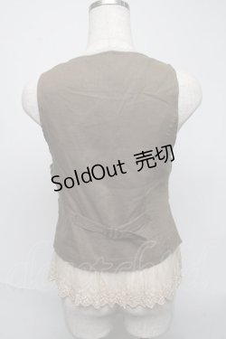 画像2: axes femme / はしごレースベスト  カーキ S-25-05-23-045-AX-BL-AS-ZS