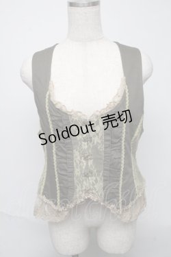 画像1: axes femme / アンティークフック釦ベスト  カーキ S-25-05-23-046-AX-TO-AS-ZS