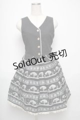 Shirley Temple / アリスジャガードノースリーブワンピース  黒 S-25-05-24-048-ET-OP-AS-ZS