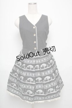 画像1: Shirley Temple / アリスジャガードノースリーブワンピース  黒 S-25-05-24-048-ET-OP-AS-ZS