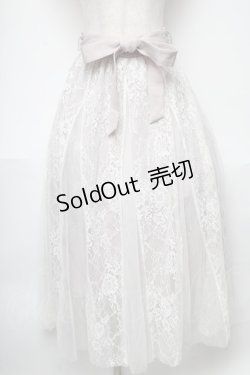 画像1: axes femme / レース×チュールスカート  ピンク S-25-05-24-052-AX-SK-HR-ZS