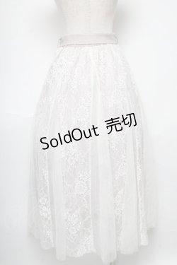 画像2: axes femme / レース×チュールスカート  ピンク S-25-05-24-052-AX-SK-HR-ZS