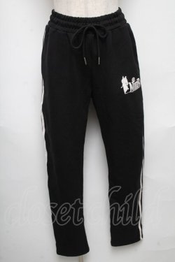 画像1: NieR Clothing / サイドラインパンツ  黒ｘ白 S-25-05-24-056-PU-PA-AS-ZS