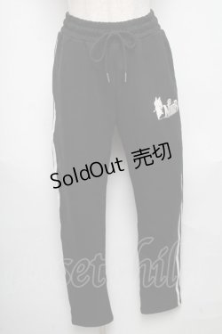 画像1: NieR Clothing / サイドラインパンツ  黒ｘ白 S-25-05-24-056-PU-PA-AS-ZS