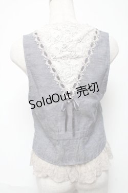 画像2: axes femme / バックレース使いベスト  ブルー S-25-05-24-007-AX-TO-AS-ZS