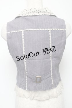 画像2: axes femme / レースデザインベスト  青 S-25-05-24-008-AX-TO-AS-ZS