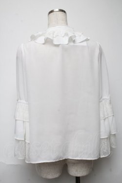 画像2: axes femme kawaii / 3段フリル姫袖ブラウス  白 S-25-05-24-011-AX-BL-AS-ZS