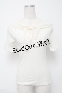 Fi.n.t / レーススカーフ衿テレコT  キナリ S-25-05-24-013-CA-TO-HR-ZS