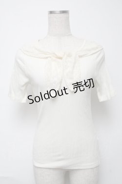 画像1: Fi.n.t / レーススカーフ衿テレコT  キナリ S-25-05-24-013-CA-TO-HR-ZS