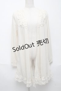 axes femme / バックレースロングカーディガン  オフ S-25-05-24-018-AX-TO-AS-ZS