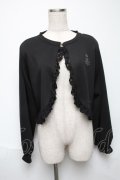 m petit by misako / MSKバラBフリルボレロ  黒 S-25-05-24-027-LO-TO-HR-ZS