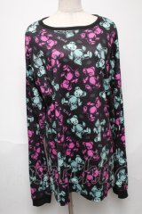 Drug Honey / スケルトンテディカットソー  黒 S-25-05-24-040-PU-TO-AS-ZS