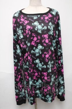 画像1: Drug Honey / スケルトンテディカットソー  黒 S-25-05-24-040-PU-TO-AS-ZS