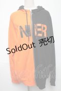 NieR Clothing / バイカラーパーカー  黒ｘオレンジ S-25-05-24-041-PU-TO-AS-ZS