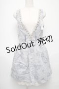 axes femme / バラ柄ジャガードタックワンピース  ブルー S-25-05-24-045-AX-OP-AS-ZI