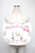 axes femme kawaii / ムースのおかおトートバッグ  白 S-25-05-25-010-AX-BG-HR-ZS