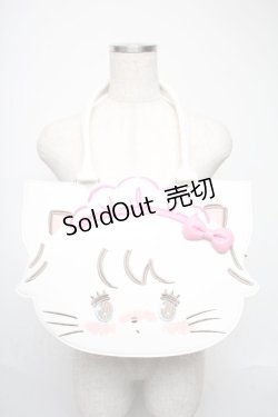 画像1: axes femme kawaii / ムースのおかおトートバッグ  白 S-25-05-25-010-AX-BG-HR-ZS