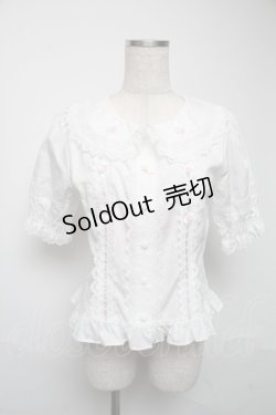 画像1: BABY,THE STARS SHINE BRIGHT / シェリルレーシィブラウス  白 S-25-05-25-011-BA-BL-AS-ZS