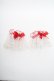 画像1: Nile Perch / レースお袖とめ  赤 S-25-05-25-002-LO-ZA-HR-ZS (1)