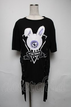 画像1: LISTEN FLAVOR / アイボールバニーカットソー  黒 S-25-05-25-035-PU-TO-AS-ZS