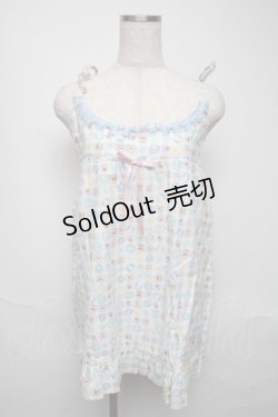 画像1: Nile Perch / カットキャミワンピース  白ｘ青 S-25-05-25-039-LO-OP-AS-ZS