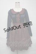 axes femme NOSTALGIE / チェック切替ワンピース  赤ｘ紺 S-25-05-25-047-AX-OP-HR-ZS