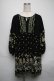 画像1: Jane Marple Dans Le Salon /フラワー刺繍チュニックワンピース  黒 S-25-05-25-048-JM-OP-AS-ZS (1)