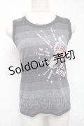 PEACE NOW / プリントタンクトップ  黒 S-25-05-28-040-PU-TS-HR-ZS
